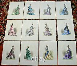 129 Gravures Parisian Elegance By F. Mille 36x27 Cm- To 1870- 1880