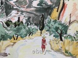 A Path To Delphes Yves Brayer Signed Lithography Justified
