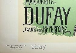 ANQUETIN Marguerite Dufay and her trombone, Original signed lithograph, 1899.