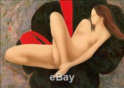 Alain Bonnefoit Lithographie Original Signed / Num Pencil 56x78cm, Nude Woman