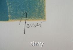 Albert Zavaro Bouquet Of Flowers At The Window Original Lithography Signed