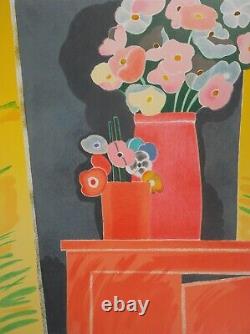 Albert Zavaro Thoughts and Anemones Original Signed Lithograph