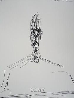 Alberto GIACOMETTI Bust of a man Signed Lithograph