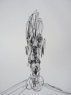 Alberto GIACOMETTI Man's Bust Signed Lithograph