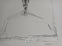 Alberto Giacometti Man With The Fenetre/lithography Original Signee/maeght