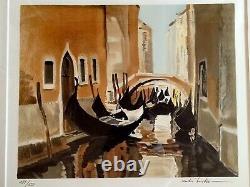 André Bricka original lithograph Venice, numbered and signed, very good condition.