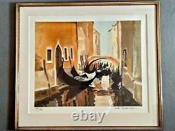André Bricka original lithograph Venice, numbered and signed, very good condition.