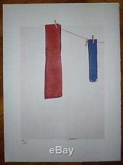 Angel Alonso Signed Original Lithograph Art Abstract Abstraction Spain