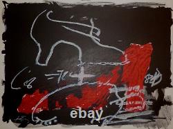 Antoni Tapies Original Signed Lithograph Abstract Art Catalan Expression Art