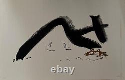 Antoni Tapies original signed lithograph abstract art