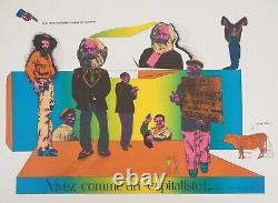 Antonio SEGUI 'Live like a Capitalist' Original Signed Lithograph, 1970