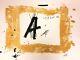 Art/tapies Antoni/ Letter A / Grand Lithograph Original Sign Plate, 1976