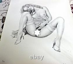 Aslan Rare Dessin Erotic Lithograph Signed And Numbered Woman Engraving