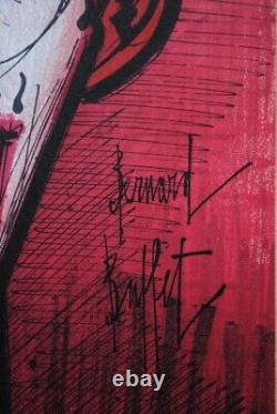 BUFFET Bernard the red clown, original signed lithograph, MOURLOT, 1967