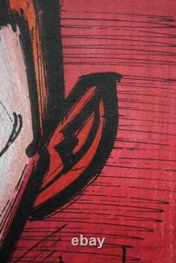 BUFFET Bernard the red clown, original signed lithograph, MOURLOT, 1967