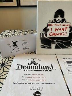 Banksy Canvas (toile) Original Dismaland Signed / Numbered 25 Copies