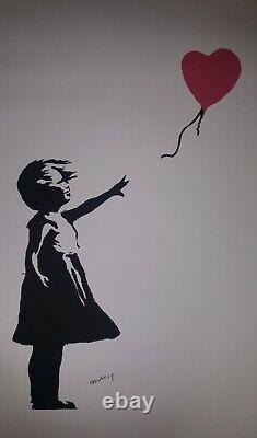 Banksy Girl In Original Lithograph Balloon Signed And Numbered In Pencil