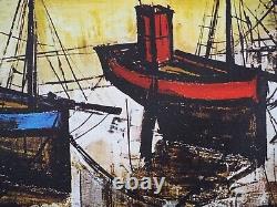 Bernard BUFFET Breton Beach Lithograph on Canvas, Signed
