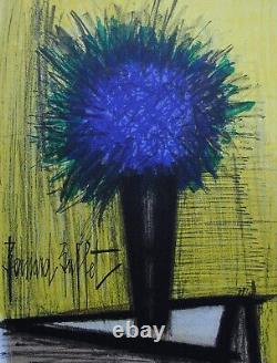 Bernard Buffet: The Blue Bouquet, Original Signed Lithograph, Mourlot, 1967