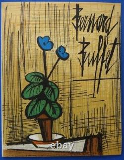 Bernard Buffet The little blue primrose, Original signed lithograph