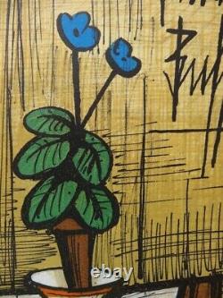 Bernard Buffet The little blue primrose, Original signed lithograph