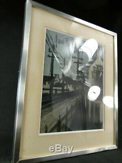 Bernard Buffet Village Framed Original Lithograph Inox Sun 30 X 23 CM