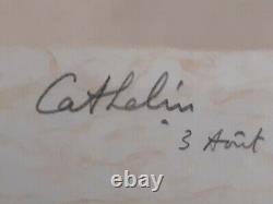 Bernard Cathelin Original Lithography Signed Numbered On Japan Pink Bouquet