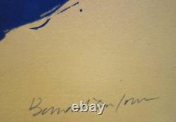 Bernard DUFOUR Man Thinking about his couple, Original Signed Lithograph