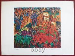Boudet Pierre Original Lithography Signed Abstract Art Abstraction