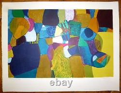 Bourdouxhe Original Lithograph Signed Numbered Abstract Art Abstraction