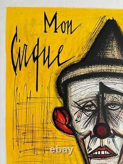 Buffet Bernard Lithograph Poster 1968 Signed Mourlot Clown