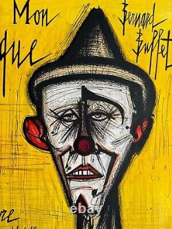 Buffet Bernard Lithograph Poster 1968 Signed Mourlot Clown