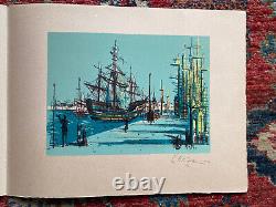Carzou. Lithograph Signed. Greeting Care, Litho Signed 1954. Marine
