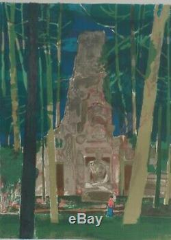 Cathelin- Litho-signed And Numbered In Pencil Preah Palilay (angkor Thom). 1968