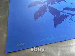 Charles Belle, Feuilles Bleues, Litho Signed Hand 1/21, 50/70cm