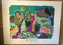 Charles Lapicque (1898-1988) Original Lithograph Print Signed In 1957 Rome Italy
