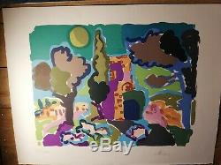 Charles Lapicque (1898-1988) Original Lithograph Print Signed In 1957 Rome Italy