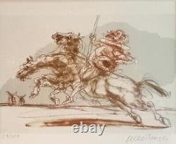 Claude WEISBUSH DON QUIXOTE Numbered Lithograph 84/250 Framed