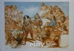 Claude Weisbuch Molière At The Theatre Lithography Original Signee # /200 Ex
