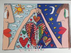 Color lithograph on Velin paper, hand signed by RIZZI, 47X34 cm, Love is in the Air