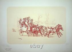 Crafty The Carriage Before The Drama Original Lithograph Signed, 1899