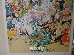 DUBOUT Numbered Lithograph EO END OF BANQUET