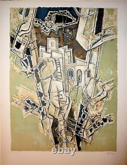 Dayez Georges Original Signed Lithograph Cubist Abstract Art Abstraction