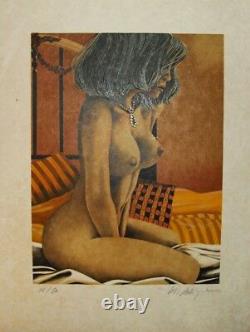 Dubigeon Loic- Original Lithograph Signed- Necklace Nude