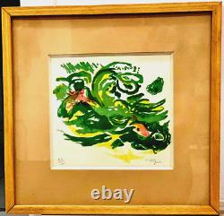 Edouard Pignon original signed and numbered lithograph framed in the Picasso era