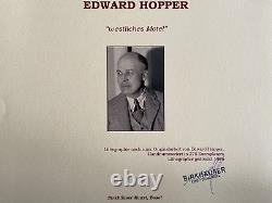 Edward Hopper Lithograph COA Original Numbered by Hand Signed Limited