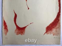 Edward Pignon Red Nude At Rest 1975 Original Lithograph Signed And Numbered