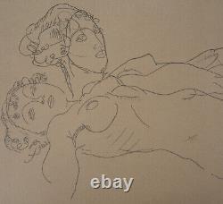 Egon SCHIELE Naked Women Reclining Signed Lithograph