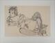 Egon Schiele Provocative Nude Signed Lithograph