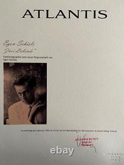 Egon Schiele Lithograph COA Original Hand-Numbered Signed Limited Stamp